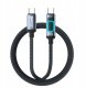 BWOO BWOO kabel pleciony z podświetleniem PD 60W X324CC USB-C - USB-C 1