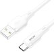 BWOO BWOO kabel 3A silikonowy X329C USB - USB-C 3A 1m biały 2