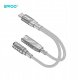 BWOO BZ67 adapter 2w1 Lightning/USB-C - jack 3.5mm szary 1