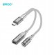 BWOO BZ67 adapter 2w1 Lightning/USB-C - jack 3.5mm szary 2