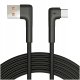 KABEL USB TYP-C PRZEWÓD MOCNY KĄTOWY 90 STOPNI WYGIĘTY 3A 2m 1