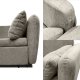 Sofa wypoczynkowa Lily szara szenilowa rozkładana do spania salonu 6