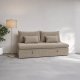 Sofa wypoczynkowa Aster taupe sztruksowa rozkładana z funkcją spania 7