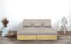 Sofa wypoczynkowa Daisy sztruks beżowa z funkcją spania i pojemnikami 2