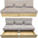 Sofa wypoczynkowa Daisy sztruks beżowa z funkcją spania i pojemnikami 6
