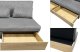 Sofa wypoczynkowa Daisy sztruks szara z funkcją spania i pojemnikami 9