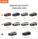 Uchwyty relingi dachowe Rav4 2019-23 aluminiowe z zamkiem 118 kg bagaż 2