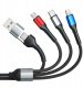 Kabel USB 3mk Hyper Cable N-SERIES 6-in-1 C/A to C/Lighting/Micro 18W 9V/2A QC 3.0 1,2m 7