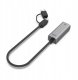 Unitek Hybrydowy adapter USB-C/USB-A do sieci Gigabit Ethernet 2,5G 2