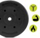 Obciążenie bitumiczne 15 kg 2 szt. talerz kompozytowy 29 mm krążek do sztangi hantli UNIWERSALNY 6