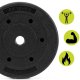 Obciążenie bitumiczne 5 kg 4szt. talerz kompozytowy 29 mm krążek do sztangi hantli UNIWERSALNY 7