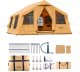 Namiot dmuchany 8-12 os. składany pompka luksusowy glamping z piecem 1