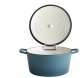 Garnek żeliwny 6 L Stars turkus 2