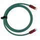 Kabel Newell USB-C - USB-C 100 W, 2 m, silikonowy, zielono-bordowy 234