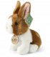 Rappa Pluszowa realistyczna maskotka Królik biało-brązowy siedzący 16 cm 1