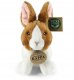 Rappa Pluszowa realistyczna maskotka Królik biało-brązowy siedzący 16 cm 2