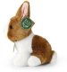 Rappa Pluszowa realistyczna maskotka Królik biało-brązowy siedzący 16 cm 3