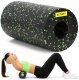 Roller do masażu, ćwiczeń, wałek piankowy średnio twardy czarno-zielony UNIWERSALNY 2
