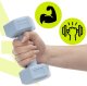 Ciężarki 2x1kg hexagonalne do ćwiczeń fitness hantle zestaw 2 szt. jasno niebieskie UNIWERSALNY 12