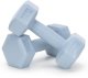 Ciężarki 2x1kg hexagonalne do ćwiczeń fitness hantle zestaw 2 szt. jasno niebieskie UNIWERSALNY 10