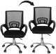 Fotel biurowy z regulacją nachylenia oparcia, krzesło obrotowe, czarny UNIWERSALNY 19