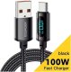 Kabel Essager 100W, 7A, 2m, USB-A do USB-C z wyświetlaczem 3