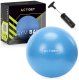 Piłka do pilatesu i rehabilitacji 22 cm z pompką gimnastyczna do ćwiczeń niebieska UNIWERSALNY 1