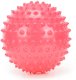 Piłka z kolcami do rehabilitacji 20 cm sensoryczna do masażu jeżyk z wypustkami różowa UNIWERSALNY 1
