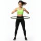 Hula hop z wypustkami masującymi 88 cm obręcz fitness, składana, czarno-zielone UNIWERSALNY 4