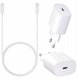 Ładowarka Sieciowa USB-C 25W Biała Szybka Kabel USB-C Do USB-C 1m Zestaw 1