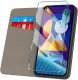 Etui z klapką do Samsung A11 Zamykane Czarne Futerał + Szkło 9H 2