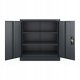 Szafka metalowa zamykana biurowa, warsztatowa antracytowa BEATA D600 900 x 930 x 600 mm 5