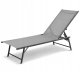 Składany leżak ogrodowy 5-pozycyjny Sanya jasny szary 1