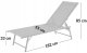Składany leżak ogrodowy 5-pozycyjny Sanya jasny szary 3