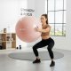Piłka 65 cm do ćwiczeń pilates, rehabilitacyjnych, stretchingu z pompką, pudrowy róż UNIWERSALNY 3