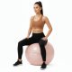 Piłka 65 cm do ćwiczeń pilates, rehabilitacyjnych, stretchingu z pompką, pudrowy róż UNIWERSALNY 4