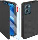 krainaGSM Etui MAGNET do Motorola G06 | G06 Power Zamykane Czarne Futerał + Szkło 9H 1
