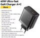 Ładowarka sieciowa szybka ESSAGER 65W GaN, USB-C, USB-A - PD3.0/QC4.0 3