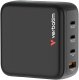 Ładowarka Verbatim Mini GaN 140W 3xUSB-C PD/1x USB-A QC adapter UE/UK/USA czarny Wymienne wtyczki EU, UK, USA (30240) 16