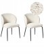 Zestaw 2 krzeseł do jadalni ZANA Boucle Jasnobeżowy 1