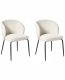 Zestaw 2 krzeseł do jadalni ZANA Boucle Jasnobeżowy 4