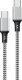 Kabel USB ForCell kabel Encore Energy USB-C x2 3A przewód QC PD 60W do ładowania i transferu danych 300 cm braided czarno-biały EE118-CC 1