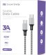 Kabel USB ForCell kabel Encore Energy USB-C x2 3A przewód QC PD 60W do ładowania i transferu danych 300 cm braided czarno-biały EE118-CC 4