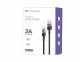 Kabel USB ForCell kabel Encore Energy USB-A USB-C 2A przewód QC PD do ładowania i transferu danych 100 cm braided czarny EE101-C 5