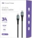 Kabel USB ForCell kabel Encore Energy USB-C x2 3A przewód QC PD 60W do ładowania i transferu danych 100 cm braided czarny EE103-CC 4
