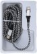 Kabel USB ForCell kabel Encore Energy USB-C Lightning 3A przewód QC PD 27W do ładowania i transferu danych 300 cm braided czarno-biały EE118-CL 3