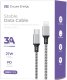 Kabel USB ForCell kabel Encore Energy USB-C Lightning 3A przewód QC PD 27W do ładowania i transferu danych 300 cm braided czarno-biały EE118-CL 4
