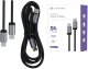 kabel Encore Energy USB-C x2 5A przewód QC PD 100W do ładowania i transferu danych 100 cm braided czarny EE121-CC-1M 1