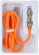 ForCell kabel Encore Energy 4w1 z podświetlanymi wtyczkami USB-C USB-A Lightning 3A przewód QC PD 60W do ładowania i transferu danych 100 cm pomarańczowy EE144 3