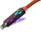 ForCell kabel Encore Energy 4w1 z podświetlanymi wtyczkami USB-C USB-A Lightning 3A przewód QC PD 60W do ładowania i transferu danych 100 cm pomarańczowy EE144 4